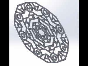 15 DXF File CNC g-code Laser Cut Mandala Vector DXF Plasma Router Nr0670 3D Model