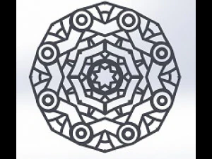 15 DXF File CNC g-code Laser Cut Mandala Vector DXF Plasma Router Nr0670 3D Model
