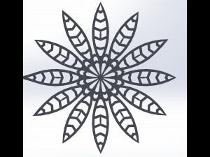 15 DXF File CNC g-code Laser Cut Mandala Vector DXF Plasma Router Nr0670 Model 3D