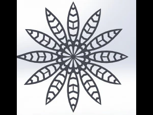 15 DXF File CNC g-code Laser Cut Mandala Vector DXF Plasma Router Nr0670 3D Model