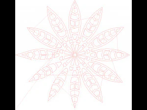 15 DXF File CNC g-code Laser Cut Mandala Vector DXF Plasma Router Nr0670 3D Model