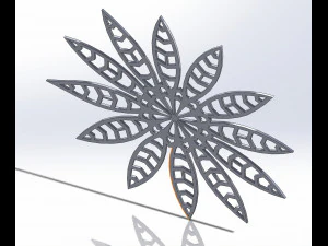 15 DXF File CNC g-code Laser Cut Mandala Vector DXF Plasma Router Nr0670 3D Model