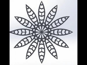 15 DXF File CNC g-code Laser Cut Mandala Vector DXF Plasma Router Nr0670 3D Model