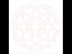15 DXF File CNC g-code Laser Cut Mandala Vector DXF Plasma Router Nr0670 3D Model