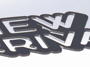 25 DXF File CNC Industrial Laser G-CODE Cut Plasma Router Water SIGN Nr0680 3D Model