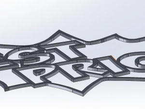 25 DXF File CNC Industrial Laser G-CODE Cut Plasma Router Water SIGN Nr0680 3D Model