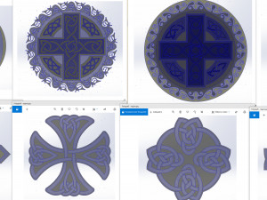 10 DXF File CNC g-code Industrial Laser DECORATIVE CELTIC CROSS Nr0685 3D Model
