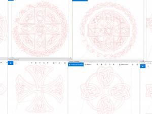 10 DXF File CNC g-code Industrial Laser DECORATIVE CELTIC CROSS Nr0685 3D Model