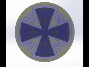 10 DXF File CNC g-code Industrial Laser DECORATIVE CELTIC CROSS Nr0685 3D Model
