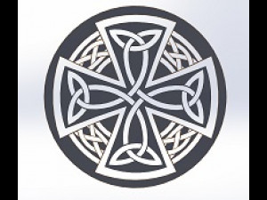 10 DXF File CNC g-code Industrial Laser DECORATIVE CELTIC CROSS Nr0685 3D Model