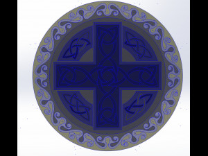 10 DXF File CNC g-code Industrial Laser DECORATIVE CELTIC CROSS Nr0685 3D Model