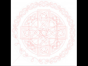 10 DXF File CNC g-code Industrial Laser DECORATIVE CELTIC CROSS Nr0685 3D Model