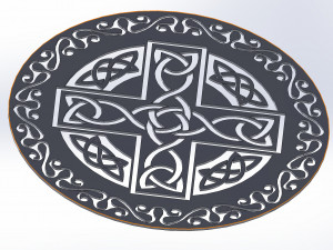 10 DXF File CNC g-code Industrial Laser DECORATIVE CELTIC CROSS Nr0685 3D Model