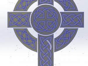 10 DXF File CNC g-code Industrial Laser DECORATIVE CELTIC CROSS Nr0685 3D Model