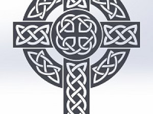 10 DXF File CNC g-code Industrial Laser DECORATIVE CELTIC CROSS Nr0685 3D Model