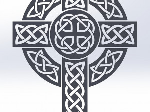 10 DXF File CNC g-code Industrial Laser DECORATIVE CELTIC CROSS Nr0685 3D Model