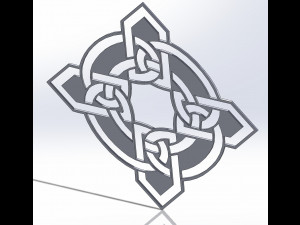 10 DXF File CNC g-code Industrial Laser DECORATIVE CELTIC CROSS Nr0685 3D Model