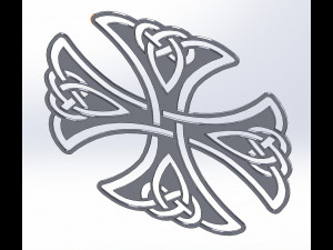10 DXF File CNC g-code Industrial Laser DECORATIVE CELTIC CROSS Nr0685 3D Model