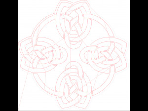 10 DXF File CNC g-code Industrial Laser DECORATIVE CELTIC CROSS Nr0685 3D Model