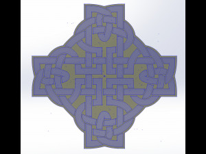10 DXF File CNC g-code Industrial Laser DECORATIVE CELTIC CROSS Nr0685 3D Model