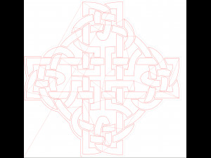 10 DXF File CNC g-code Industrial Laser DECORATIVE CELTIC CROSS Nr0685 3D Model