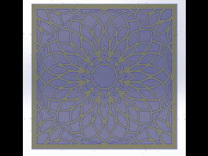 10 DXF File CNC g-code Industrial Laser DECORATIVE PANEL SQUARE Plasma Nr0691 3D Model