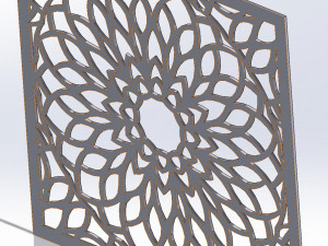 10 DXF File CNC g-code Industrial Laser DECORATIVE PANEL SQUARE Plasma Nr0691 3D Model
