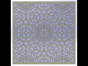 10 DXF File CNC g-code Industrial Laser DECORATIVE PANEL SQUARE Plasma Nr0691 3D Model
