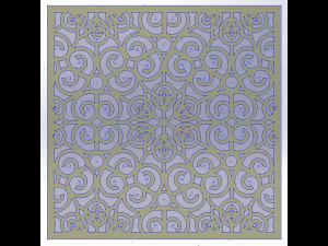 10 DXF File CNC g-code Industrial Laser DECORATIVE PANEL SQUARE Plasma Nr0691 3D Model