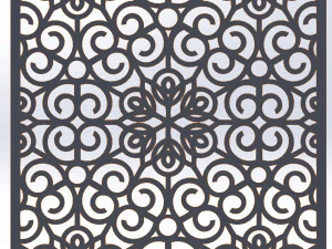 10 DXF File CNC g-code Industrial Laser DECORATIVE PANEL SQUARE Plasma Nr0691 3D Model