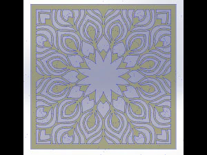 10 DXF File CNC g-code Industrial Laser DECORATIVE PANEL SQUARE Plasma Nr0691 3D Model