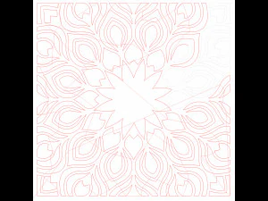 10 DXF File CNC g-code Industrial Laser DECORATIVE PANEL SQUARE Plasma Nr0691 3D Model