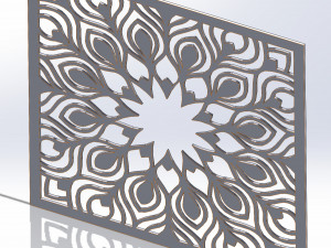 10 DXF File CNC g-code Industrial Laser DECORATIVE PANEL SQUARE Plasma Nr0691 3D Model
