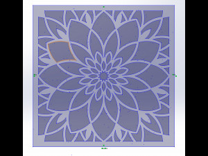 10 DXF File CNC g-code Industrial Laser DECORATIVE PANEL SQUARE Plasma Nr0691 3D Model