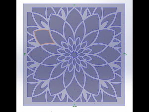 10 DXF File CNC g-code Industrial Laser DECORATIVE PANEL SQUARE Plasma Nr0691 3D Model