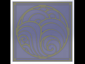 10 DXF File CNC g-code Industrial Laser DECORATIVE PANEL SQUARE Plasma Nr0691 3D Model