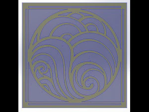 10 DXF File CNC g-code Industrial Laser DECORATIVE PANEL SQUARE Plasma Nr0691 3D Model