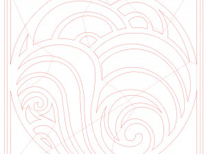 10 DXF File CNC g-code Industrial Laser DECORATIVE PANEL SQUARE Plasma Nr0691 3D Model