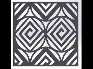 10 DXF File CNC g-code Industrial Laser DECORATIVE PANEL SQUARE Plasma Nr0691 3D Model