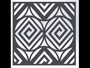 10 DXF File CNC g-code Industrial Laser DECORATIVE PANEL SQUARE Plasma Nr0691 3D Model