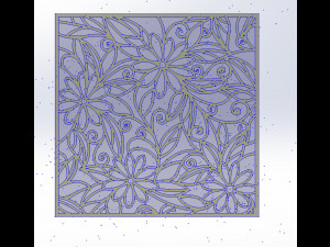 10 DXF File CNC g-code Industrial Laser DECORATIVE PANEL SQUARE Plasma Nr0691 3D Model