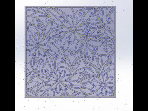 10 DXF File CNC g-code Industrial Laser DECORATIVE PANEL SQUARE Plasma Nr0691 3D Model