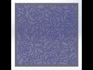 10 DXF File CNC g-code Industrial Laser DECORATIVE PANEL SQUARE Plasma Nr0691 3D Model