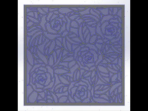 10 DXF File CNC g-code Industrial Laser DECORATIVE PANEL SQUARE Plasma Nr0691 3D Model