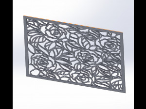 10 DXF File CNC g-code Industrial Laser DECORATIVE PANEL SQUARE Plasma Nr0691 3D Model