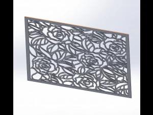 10 DXF File CNC g-code Industrial Laser DECORATIVE PANEL SQUARE Plasma Nr0691 3D Model