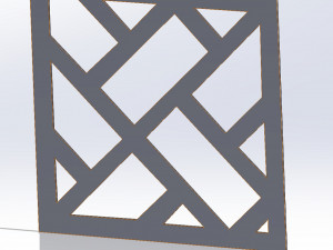 10 DXF File CNC g-code Industrial Laser DECORATIVE PANEL SQUARE Plasma Nr0691 3D Model