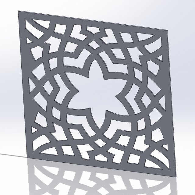 10 DXF File CNC g-code Industrial Laser DECORATIVE PANEL SQUARE Plasma Nr0692 Modelo 3D .c4d .max .obj .3ds .fbx .stl .blend 