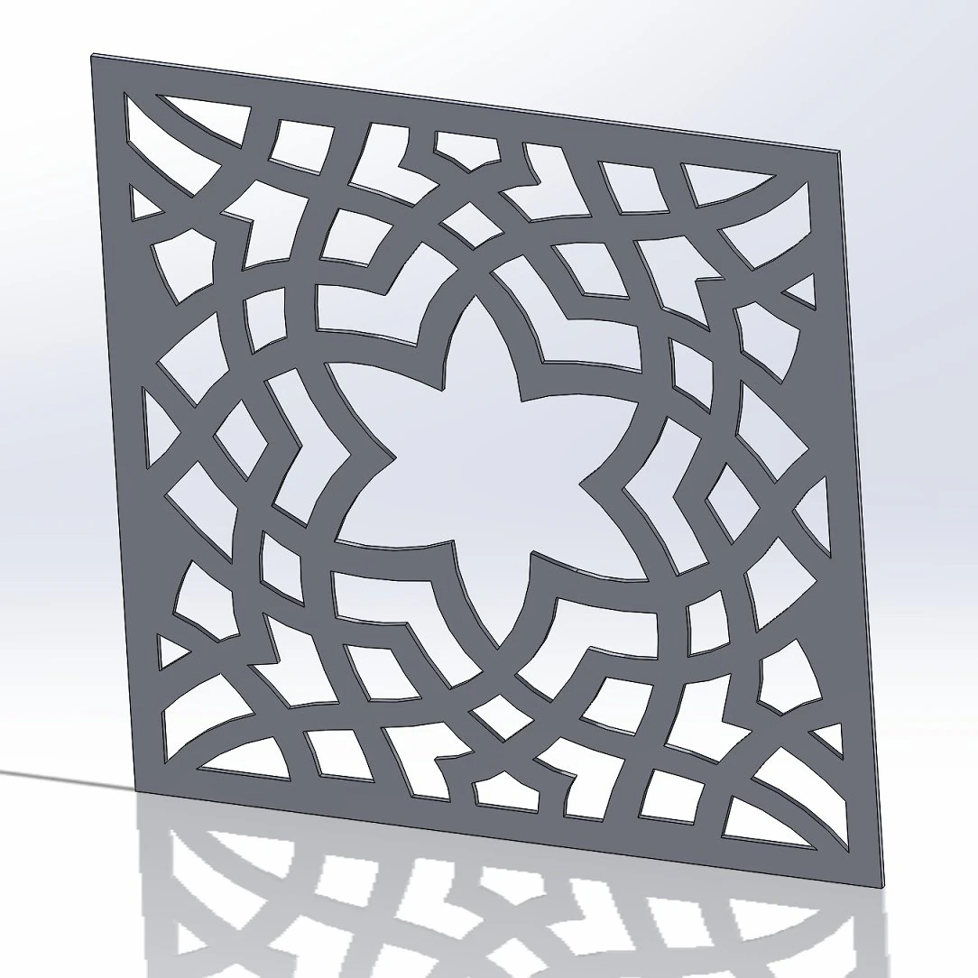 10 DXF File CNC g-code Industrial Laser DECORATIVE PANEL SQUARE Plasma Nr0692 3D Model .c4d .max .obj .3ds .fbx .stl .blend 