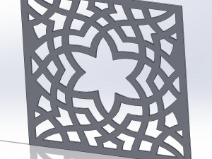 10 DXF File CNC g-code Industrial Laser DECORATIVE PANEL SQUARE Plasma Nr0692 Modelo 3D